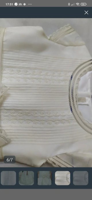 Vestido de Comunión Blanco roto.