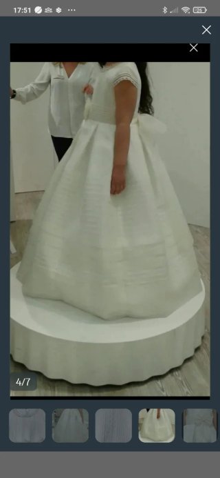 Vestido de Comunión Blanco roto.