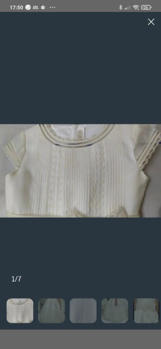 Vestido de Comunión Blanco roto.