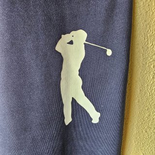Abito sportivo blu con stampa a golf