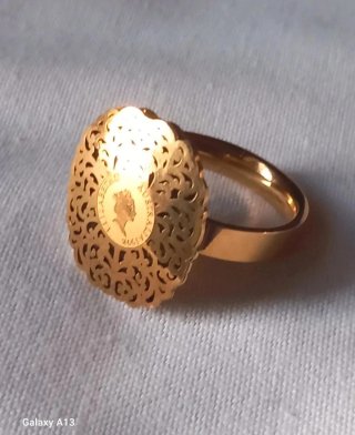 Anello filigrana vintage acciaio inox