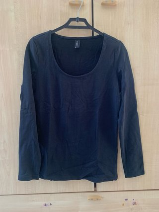 Maglietta Piazza Italia cotone nera tg M