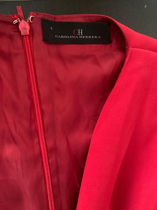 Vestido Vintage Fiesta Carolina Herrera Rojo