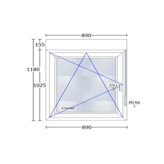 2 Ventanas PVC CORTIZO 89 x 118cm NUEVAS