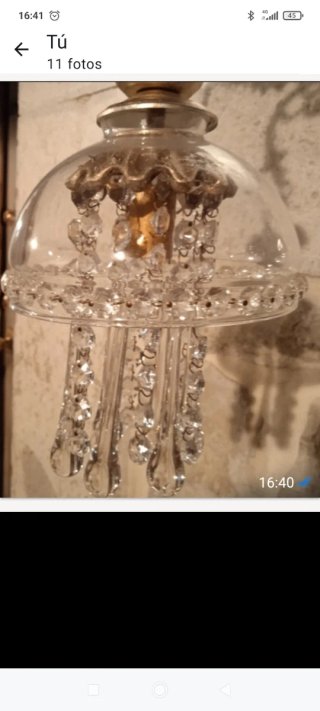 Apliques de cristal forma Medusa
