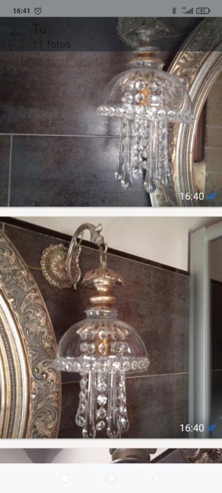 Apliques de cristal forma Medusa