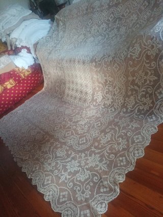 Copriletto rete del pescatore  beige