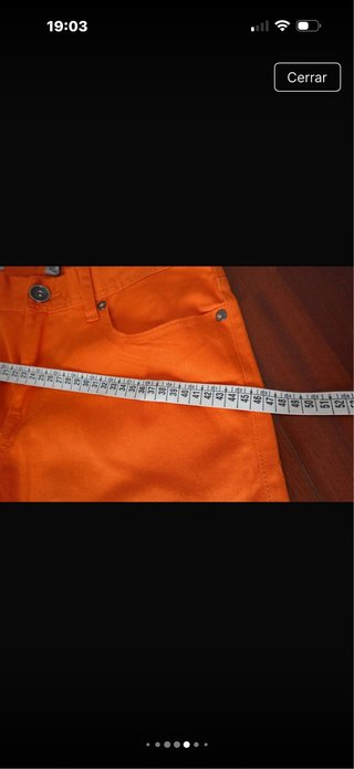 Pantalón slim naranja hombre Talla M