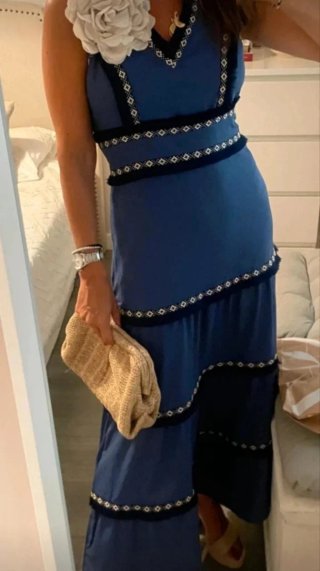 Vestido azul invitada talla M