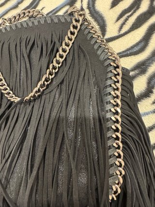 Borsa Stella McCartney mini Falabella Fringe Nera