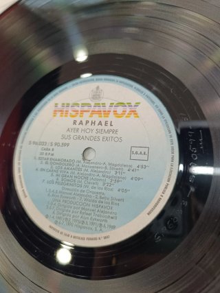 Vinilo Raphael Ayer Hoy y Siempre