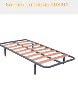 Somier Láminas 90x190 + Patas