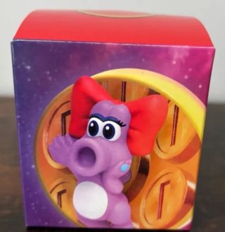 Figura Birdo Morada con Lazo Rojo