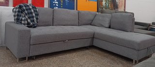 Sofá Cama "Febe" Tela, Chaiselong, Arcón. ¡OFERTA!
