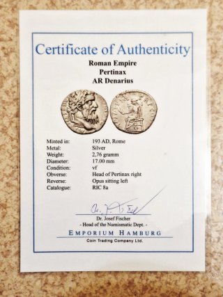Pertinax!Rarisimo y escasisimo denario!EBC+!Certif