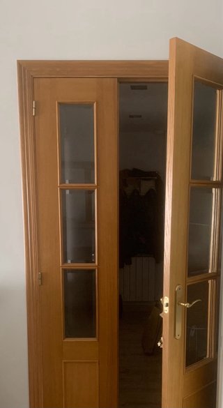 Puerta doble roble comedor