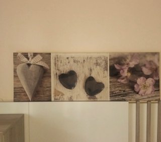 Cuadro Corazones y Flores