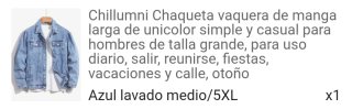 Chaqueta Vaquera Hombre Azul
