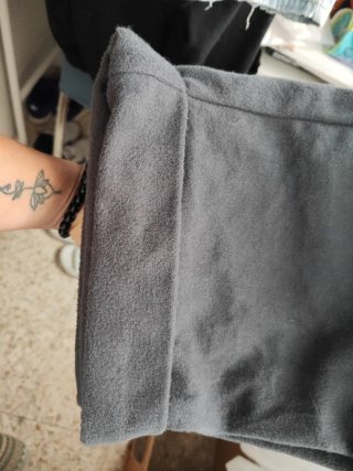 Pantalones grises oversize abrigados