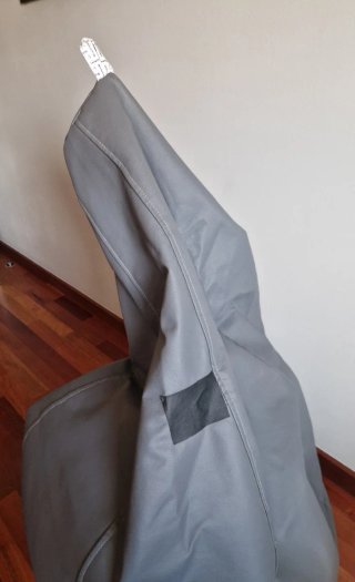 Puf Happers XL Piel Sintética Gris