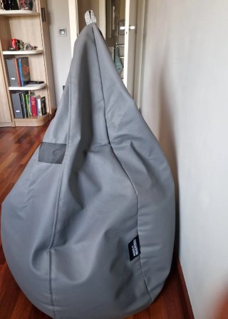 Puf Happers XL Piel Sintética Gris