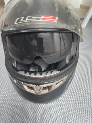 Casco Modular Moto LS2 Negro talla S