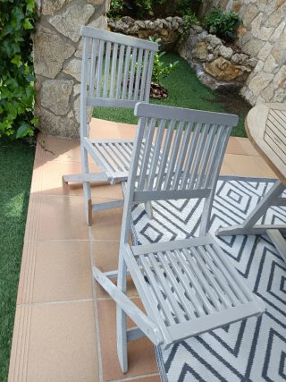 Pack 8 Sillas Plegables Madera restaurar