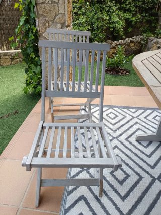 Pack 8 Sillas Plegables Madera restaurar