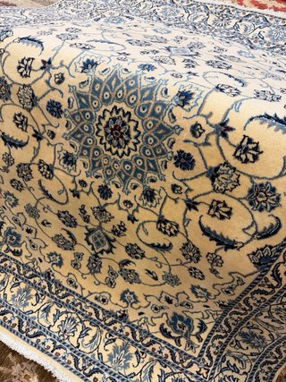 Alfombra Persa Beige y Azul