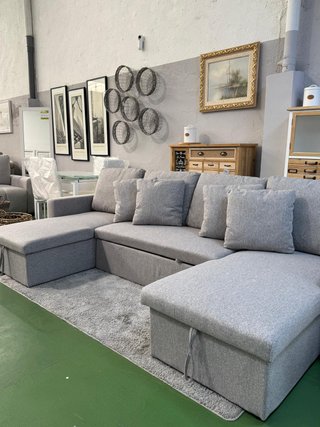 moderno sofa rinconera con doble arcon y cama