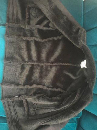 Cazadora Zara en antelina y pelo con pasamanería