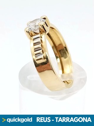 040-01-00765 ANILLO ORO 18K BICOLOR  T14