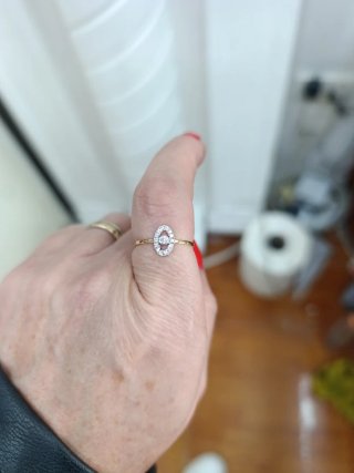 Precios rebajados.  Anillo y Pendientes oro 18k