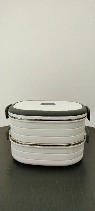 Portapranzo termico bianco e grigio