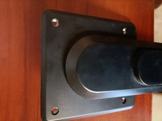 Soporte Monitor Negro y Plateado