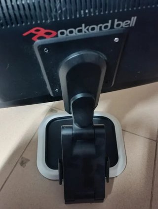 Soporte Monitor Negro y Plateado