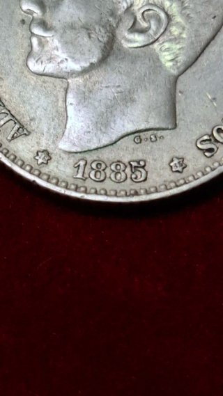 1 Peseta Alfonso XII 1885