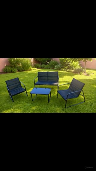 Set Salottino da Giardino 4 Posti con Tavolo