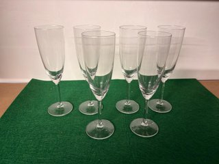 Set 6 Calici Flûte Champagne Vetro