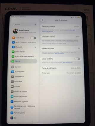 iPad Air 11 Wifi+Cell 128GB Plata chip A16