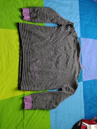 Jersey La Martina Rayas Gris y Morado XXL
