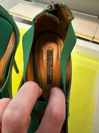 Tacones Verdes Mujer