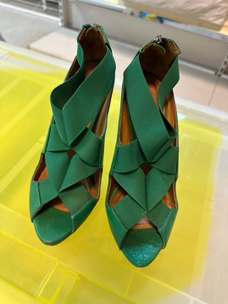Tacones Verdes Mujer