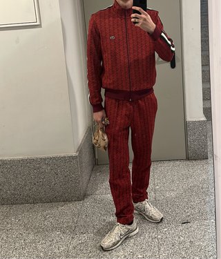 Abito sportivo Lacoste Jacquard Rosso