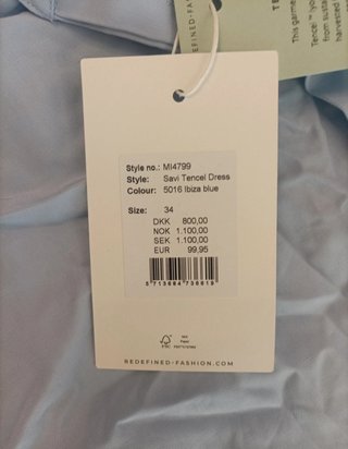 Vestido de verano Minus azul  con etiqueta