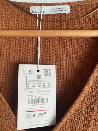 Vestido marrón Pull&Bear talla M