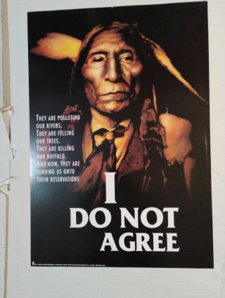 Mini poster indiano I DO NOT AGREE.