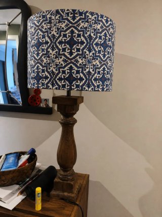 Pantalla lámpara tela 25 cm