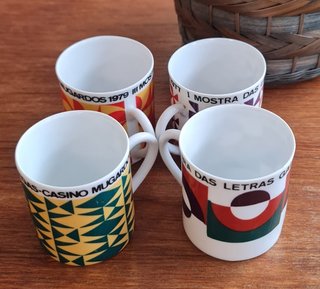 Conjunto 4 Tazas Cerámicas do Castro