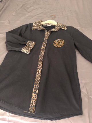 Camisa Turca con brillos y estampado